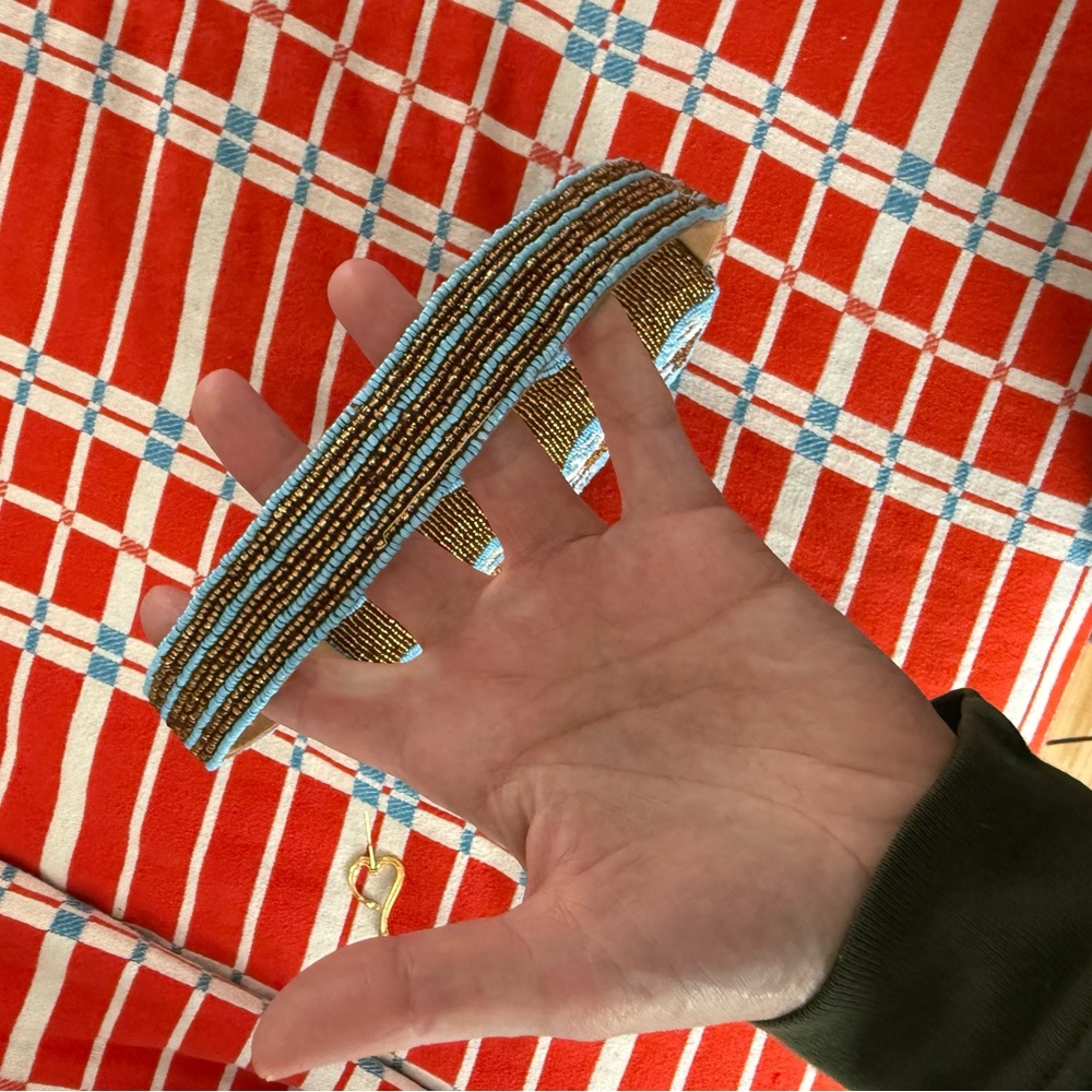 Used 1x Anthropologie Fiona Beaded Bag- Donut - Picture 4 of 5